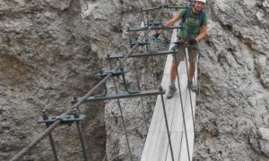 Klettersteig Pisciadù - Hängebrücke