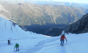 Ortler 2015 - Gletscher mit Blick zum Stilfser Joch