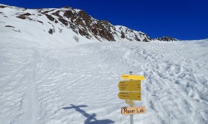 Skitour Gailspitze - Aufstieg Maxer Lek, Abzweigung im Rosstal