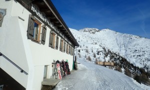 Skitour Helm - Abfahrt, bei der Hahnspielhütte