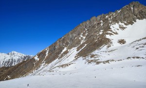 Skitour Gölbner - Aufstieg, beim Gölbnerboden mit Blick zum Rappler