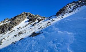 Skitour Gölbner - Aufstieg, steile Querung