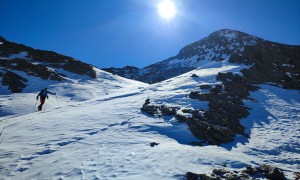 Skitour Gölbner - Aufstieg bei der nördlichen Gölbnerscharte