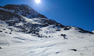 Skitour Gölbner - Abstieg vom Gipfel