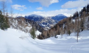 Skitour Hollbrucker Kreuz - Aufstieg, Rückblick