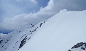 Skitour Hollbrucker Kreuz - Aufstieg, kurz vor dem Gipfel