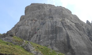 Klettersteig Trincee - Einstiegswand