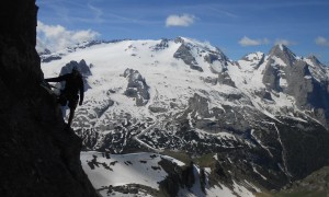 Klettersteig Trincee - Blick zur Marmolata