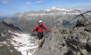 Klettersteig Trincee - Blick zum Piz Boé