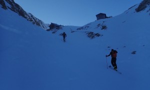 Skitour Pfannspitze - kurz vor der Obstanser-See-Hütte