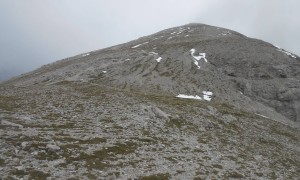 Klettersteig Weittalspitze - Rückblick Gipfel