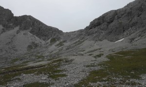 Klettersteig Weittalspitze - Rückblick Weittalsattel