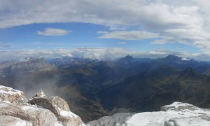 Klettersteig Piz Boè - Panorama zum Monte Pelmo & Civetta