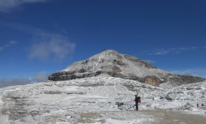 Klettersteig Piz Boè - Rückblick Gipfel