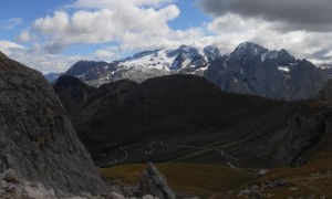 Klettersteig Piz Boè - Blick zur Marmolata