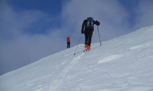 Skitour Trogesschneide - kurz vor dem Gipfel