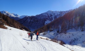 Skitour Toblacher Pfannhorn - Aufstieg Alfental