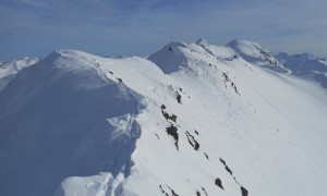 Skitour Hochstein - auf dem Gipfelgrat