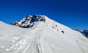 Skitour Spitzköfele - Schlussaufstieg über Grat