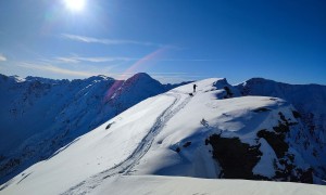 Skitour Spitzköfele - Gipfelsieg, Rückblick