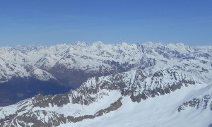 Skitouren Adamellogruppe - Blick zum Piz Palü und Piz Bernina