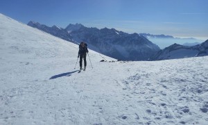 Skitouren Adamellogruppe - Aufstieg Pisgana Scharte