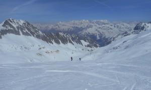 Skitouren Adamellogruppe - Abfahrt Pisgana West