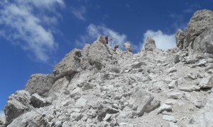 Große Zinne - beim Abstieg Blick zurück