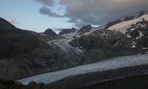 Zustieg Bovalhütte - Blick zum Morteratsch- und Persgletscher