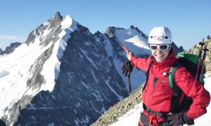 Piz Morteratsch - mit Blick zum Biancograt und Piz Bernina