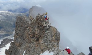 Piz Bernina - Biancograt, Piz Bianco im Hintergrund