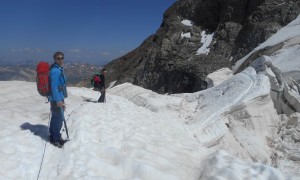 Piz Palü Überschreitung - Abstieg Gletscher