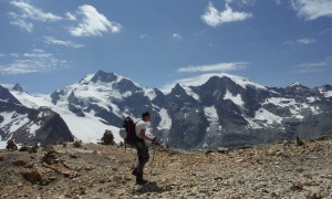 Piz Palü Überschreitung - kurz vor der Bergstation Diavolezza