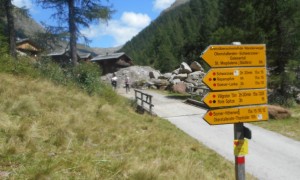 Bergtour Schwarzsee - Abzweigung Oberstaller Alm