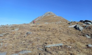 Bergtour Nussingkogel - Aufstieg mit Gipfelblick