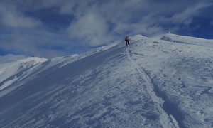 Skitour Mosesgipfel - kurz vor dem Gipfel