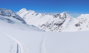 Etappe 1 - Aufstieg Reggentörl, Blick zurück zur Rötspitze