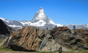 Monte Rosa Hütte - Matterhorn als ständiger Begleiter