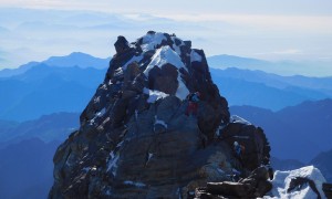 Hochtour Dufourspitze - Blick zur Dunantspitze