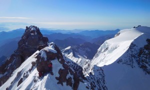 Hochtour Dufourspitze - Blick zur Dunantspitze, Signalkuppe