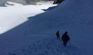 Abstieg und Rückweg - Abstieg über Gletscher