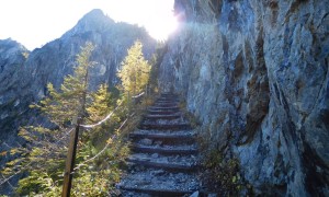 Bergtour Gatterspitze - Austieg über unzählige Stufen