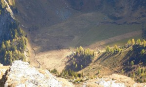 Bergtour Gatterspitze - Tiefblick Obstanser Boden