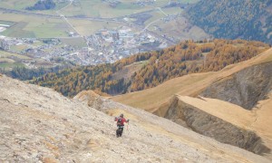 Bergtour Bretterwandspitze - Abstieg, Blick nach Matrei