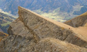 Bergtour Bretterwandspitze - Abstieg, Felsformation