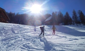 Skitour Öwelenke - bei der Kamelisenalm