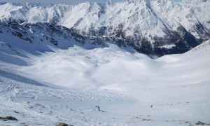 Skitour Öwelenke - Rückblick Aufstieg