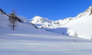 Skitour Hohes Haus - Aufstieg, kurz vor der Villponer Alm