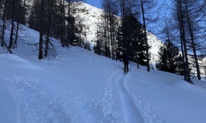 Skitour Hohes Haus - Aufstieg bei den Lackenkammern zur Villponer Alm