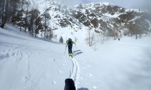 Skitour Hohes Haus - Aufstieg Villponer Alm